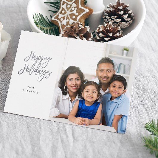 Minimalistisches Foto mit Silver Sparkle Happy Hol