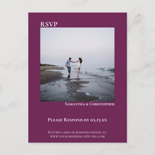 Minimalistisches Foto Moderne Cassis Einfache Hoch Postkarte (Vorderseite)