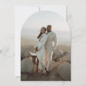 Minimalistisches Foto Moderne Hochzeit Einladung (Rückseite)