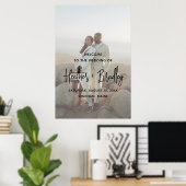 Minimalistisches Foto Moderne Hochzeit Poster (Heimbüro)