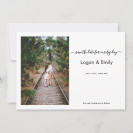 Minimalistisches Foto Moderne Hochzeit speichern S Einladung