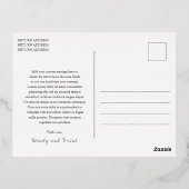 Minimalistisches Foto Moderne Hochzeit Vielen Dank Folie Einladungspostkarte (Rückseite)