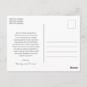 Minimalistisches Foto Moderne Hochzeit Vielen Dank Postkarte (Rückseite)