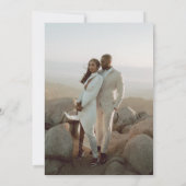 Minimalistisches Foto Moderne Paare Dusche Einladung (Rückseite)