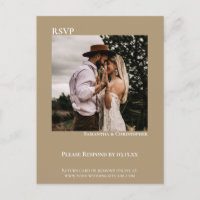 Minimalistisches Foto Moderner Sandy Tan Wedding R