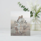 Minimalistisches Foto Modernes Budget Einladung (Stehend Vorderseite)