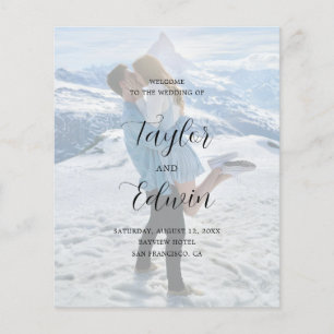 Minimalistisches Foto Modernes Hochzeitsprogramm