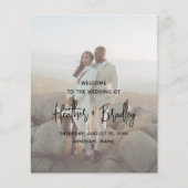 Minimalistisches Foto Modernes Hochzeitsprogramm (Vorne)