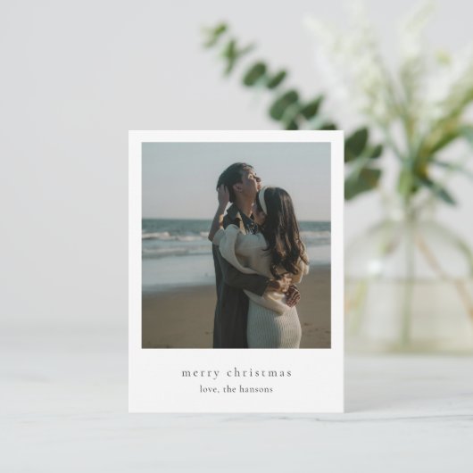 Minimalistisches Foto Modernes Weihnachten (Stehend Vorderseite)