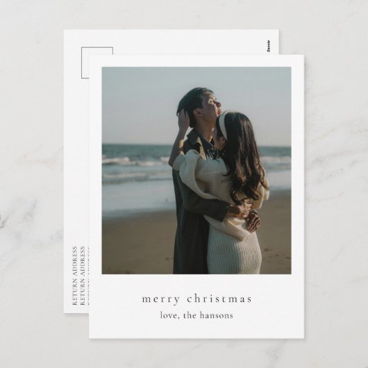 Minimalistisches Foto Modernes Weihnachten (Vorne/Hinten)