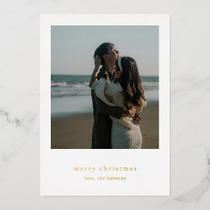 Minimalistisches Foto Modernes Weihnachten Folien Feiertagskarte