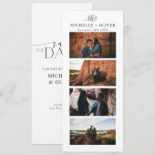 Minimalistisches Foto Monogram Einfache Hochzeit Save The Date (Vorne/Hinten)