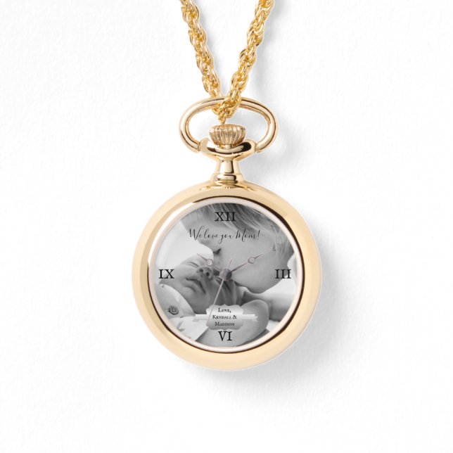 Minimalistisches Foto Muttertagsbeobachtung Armbanduhr (Vorderseite)