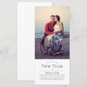Minimalistisches Foto Neue Jahre Karte (Vorne/Hinten)