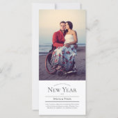 Minimalistisches Foto Neue Jahre Karte (Vorderseite)