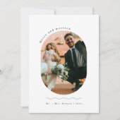 Minimalistisches Foto Neuvermählte Weihnachtskarte Einladung (Vorderseite)
