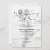 Minimalistisches Foto Nichts Extravagant Nur Liebe Einladung (Vorderseite)