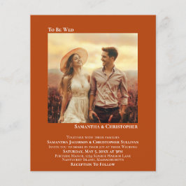 Minimalistisches Foto Orange BUDGET Hochzeit Einla