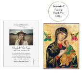 Minimalistisches Foto Orthodoxe Beerdigung Dankeskarte