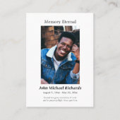 Minimalistisches Foto Orthodoxe Beerdigungskarte Platzkarte (Vorderseite)