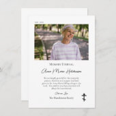 Minimalistisches Foto Orthodoxe Christlich-Gedenks Dankeskarte (Vorne/Hinten)