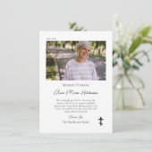 Minimalistisches Foto Orthodoxe Christlich-Gedenks Dankeskarte (Stehend Vorderseite)