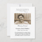 Minimalistisches Foto Orthodoxe Christliche Beerdi Dankeskarte (Vorderseite)