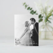 Minimalistisches Foto Overlay Moderne Hochzeit Dan Postkarte (Stehend Vorderseite)