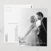 Minimalistisches Foto Overlay Moderne Hochzeit Dan Postkarte (Vorne/Hinten)