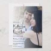 Minimalistisches Foto Overlay Moderne Typografie H Einladung (Vorderseite)