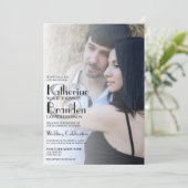 Minimalistisches Foto Overlay Moderne Typografie H Einladung (Stehend Vorderseite)