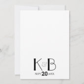 Minimalistisches Foto Overlay Moderne Typografie H Einladung (Rückseite)