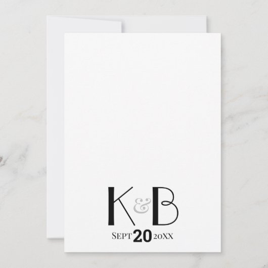 Minimalistisches Foto Overlay Moderne Typografie H Einladung (Rückseite)