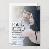 Minimalistisches Foto Overlay Moderne Typografie H Einladung (Vorne/Hinten)