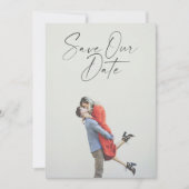 Minimalistisches Foto-Overlay Save The Date (Vorderseite)