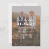 Minimalistisches Foto-Overlay Save The Date (Vorderseite)
