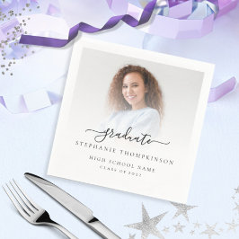 Minimalistisches Foto Overlay-Skript 2022-Abschlus Serviette