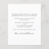 MINIMALISTISCHES FOTO - PARTY EINLADUNG (Rückseite)