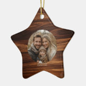 Minimalistisches Foto Personalisiert Keramik Ornament (Links)