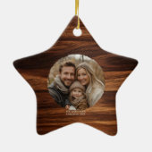 Minimalistisches Foto Personalisiert Keramik Ornament (Hinten)