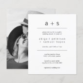 Minimalistisches Foto Polterabend Einladung (Vorne/Hinten)