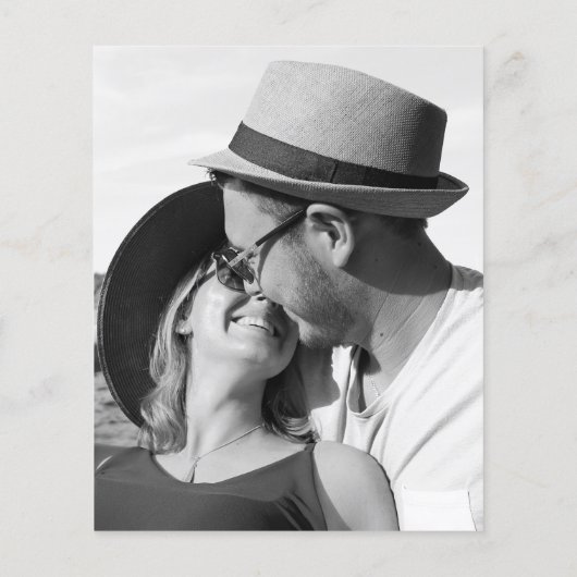 Minimalistisches Foto Polterabend Einladung (Rückseite)