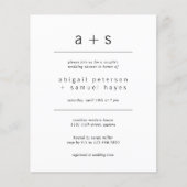 Minimalistisches Foto Polterabend Einladung (Vorderseite)