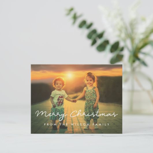 Minimalistisches Foto Postkarte (Stehend Vorderseite)