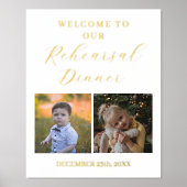 Minimalistisches Foto Probe Abendessen Begrüßungsz Foliendrucke (Vorderseite)