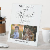 Minimalistisches Foto Probe Abendessen Begrüßungsz Sockelschild (In Situ)