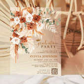 Minimalistisches Foto QR Code Abschluss Acryleinladungen