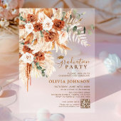 Minimalistisches Foto QR Code Abschluss Acryleinladungen