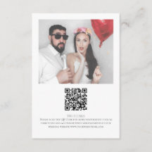 Minimalistisches Foto QR Code Hochzeit