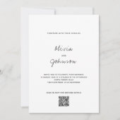 Minimalistisches Foto Qr Code Hochzeit Einladung (Vorderseite)